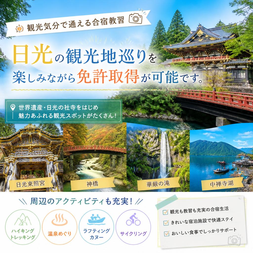 楽しい合宿教習での免許取得